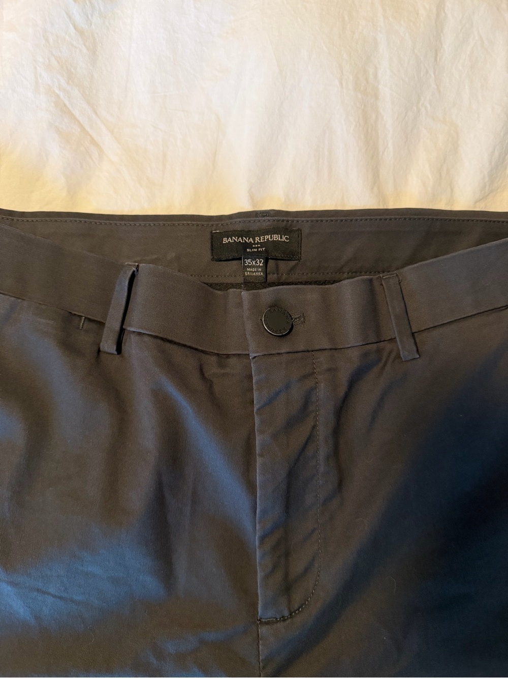 Banana Republic Slim Fit Pants Men’s 35x32 Charcoal Gray - Picture 2 of 4
